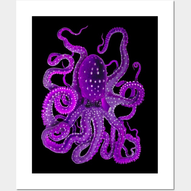 Purple Octopus Wall Art by MichaelaGrove